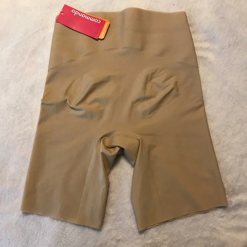 Commando Women's Beige Solid Control High Waist Shorts Shapewear Size S New - Picture 9 of 12